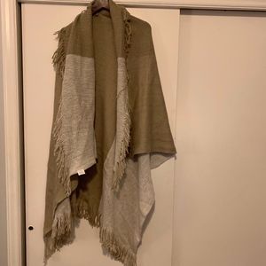 Cozy color block shaw/wrap